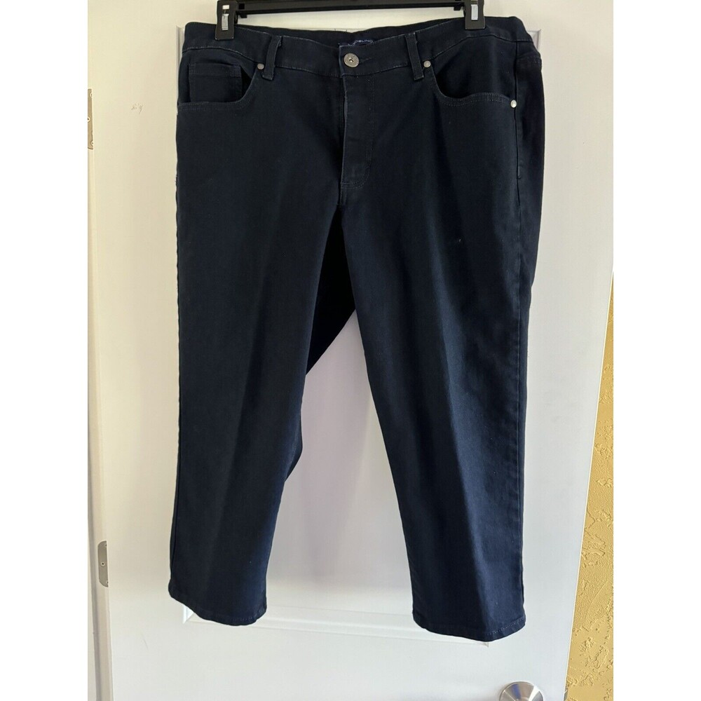 Bandolino Cropped Capri Pants Women’s Size 16/18 Dark Blue‎ 22” Inseam